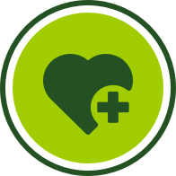 icône représentant un cœur avec un signe plus pour indiquer une meilleure santé cardiaque