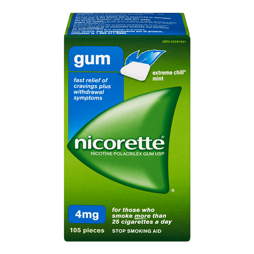 Nicorette Extreme Chill Mint Gum, 105 pieces, 4mg