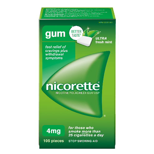 Nicorette Ultra Fresh Mint Flavoured Gum 4 mg Packaging