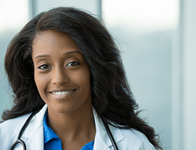 Female doctor smiling